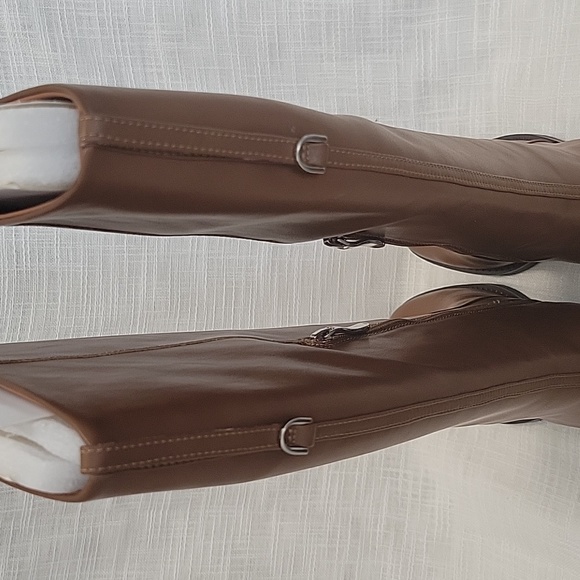 Boots for Women, Knee High Boots, Low Block Heel Zipper Boots - Picture 8 of 11